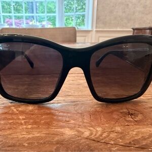 CHANEL Black Oversized Square Sunglasses with Jewel Detail Ultra Luxe